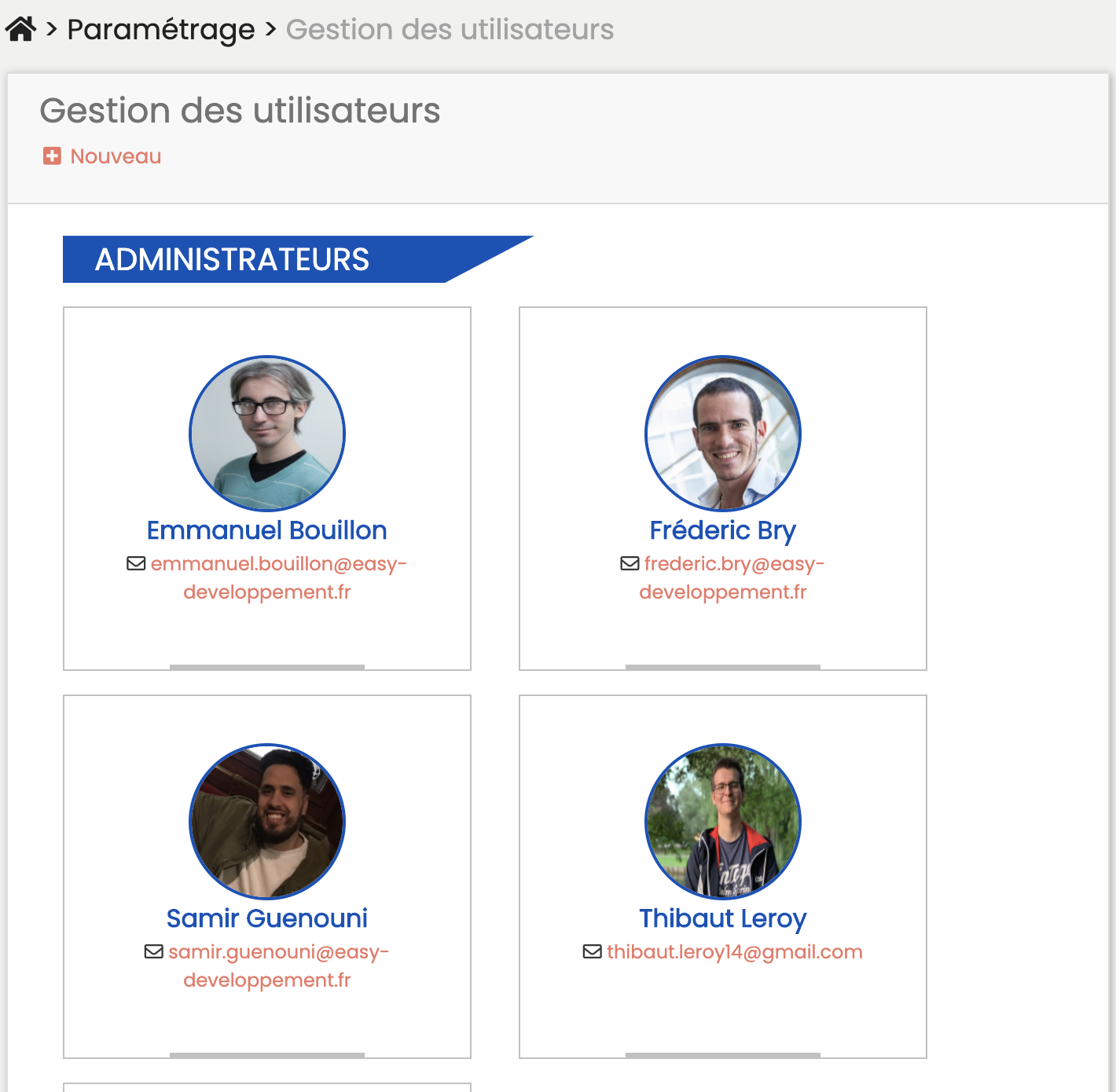 Gestion des utilisateurs